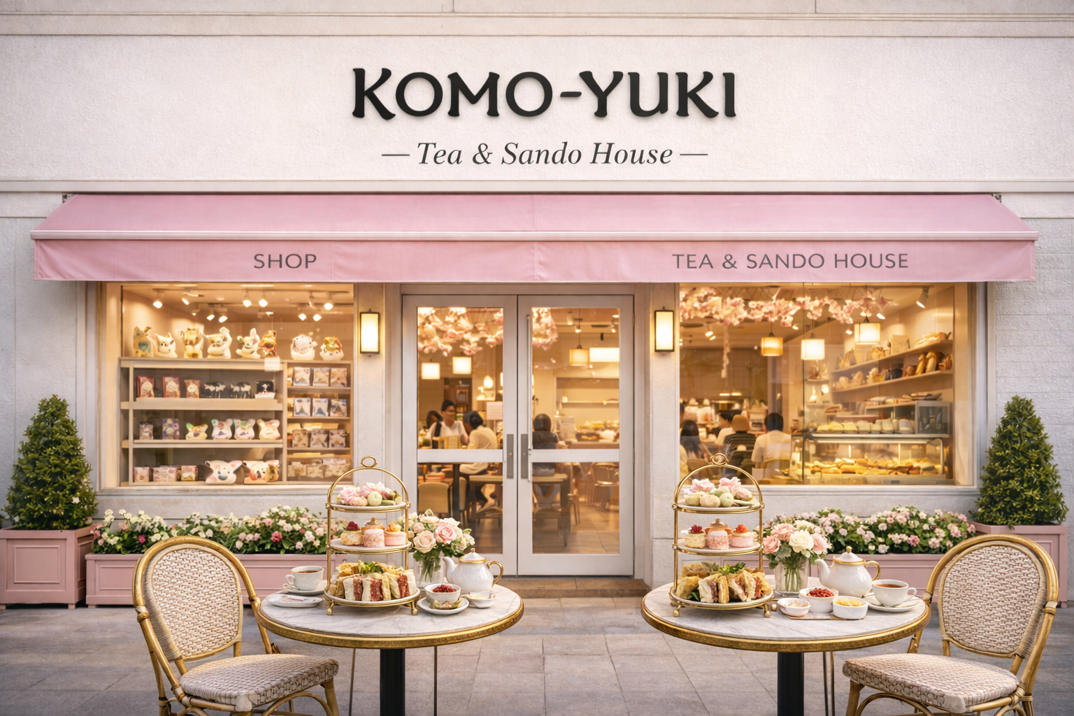 KOMO-YUKI Tea & Sando House - Japanese-inspired café with outdoor seating